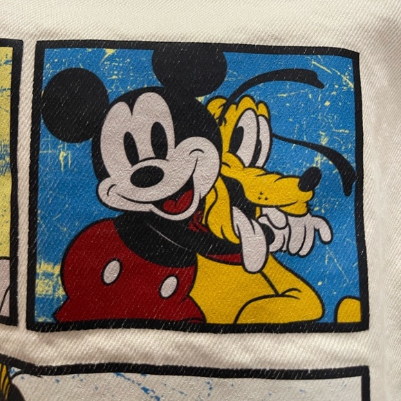 Disney Mickey And Friends 2T Snap Jean Jacket Colorful Creme Boy Girl Toddler - Picture 5 of 11